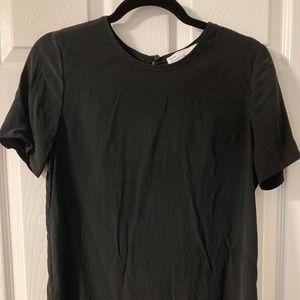 Grana Black Silk T-shirt blouse
